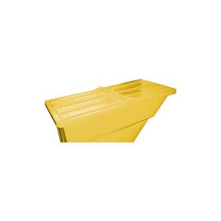 Bayhead Products Hinged Lid for 1-1/10 Cu. Yd., Plastic Self-Dumping Hopper, Yellow 1.1 LID YELLOW